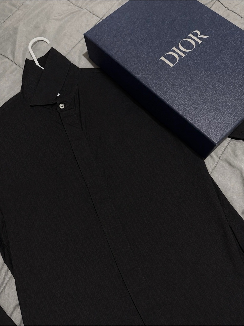 Dior Men’s Black Long-Sleeve Button-Down Shirt